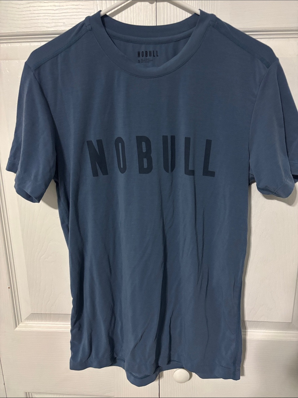 NOBULL Slate Blue Logo Crew Short-Sleeve Tee